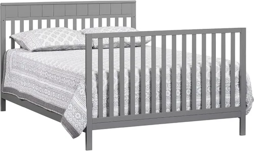Vista 2 de Oxford Baby Logan - Kit de conversión de cuna a cama de tamaño completo, gris paloma, certificado GreenGuard Gold