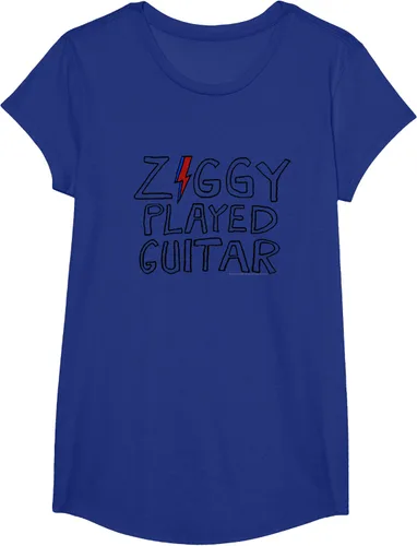 Vista 19 de David Bowie - Ziggy Played Guitar Sketch Lyric Camiseta Blanco