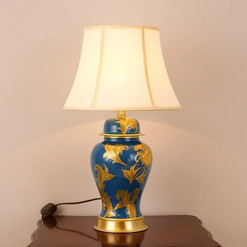 Vista 6 de Lamp for Desk Ceramic Table Lamp Bedroom Bedside Lamp Living Room Table Lamp Sofa Coffee Table Lamp Retro Hotel Decoration Desk Lamps for Home