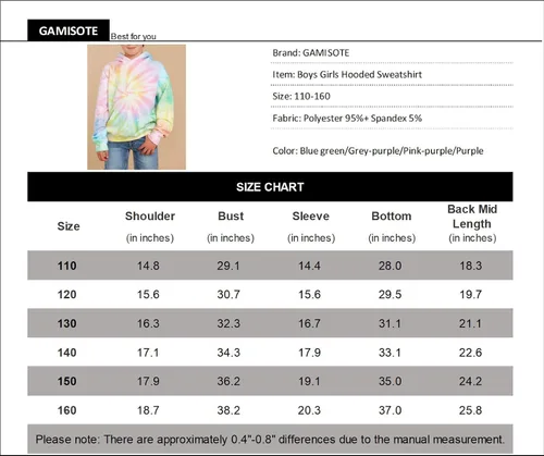 Vista 4 de GAMISOTE - Sudadera con capucha, para niños y niñas, con bolsillo de canguro