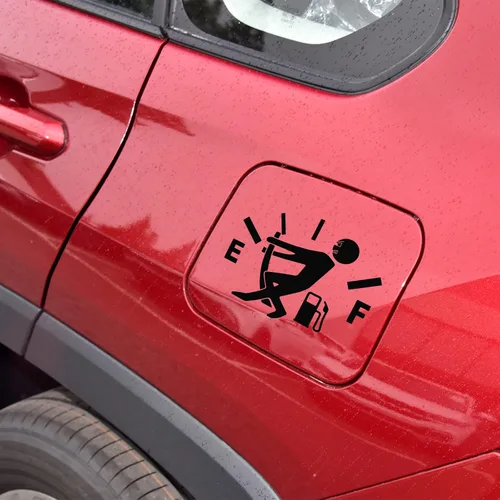Vista 4 de Cubierta del tanque de combustible Personalidad Funny Fuel Explosion Meter Personalidad Reflectante Pegatinas de coche (negro) Personality Funny