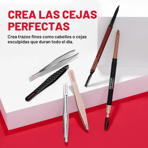 Vista 9 de Revlon Designer Series - Pinzas inclinadas de alta precisión, hechas con acero inoxidable de larga duración, 1 unidad