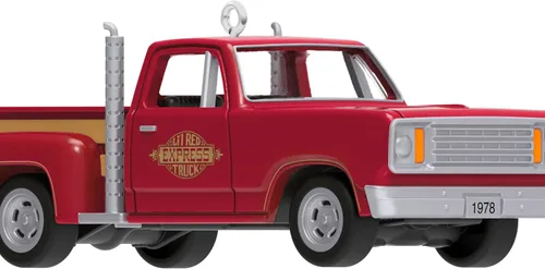 Vista 5 de Hallmark Keepsake Lil' American Trucks Mini adorno de Navidad (1978 Dodge Li'l Red Express Truck) adorno pequeño de 0.75 pulgadas para árbol de mesa