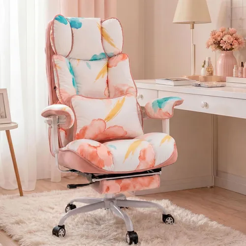 Vista 18 de Efomao Silla de Oficina Grande y Alta 400lbs - Sillas de Oficina Ejecutivas con Reposapiés, Silla de Computadora de Cuero PU Resistente