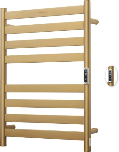 Vista 10 de Toalleros térmicos para baño, calentadores eléctricos de toallas para montar en la pared con temporizador y control de temperatura, calentador