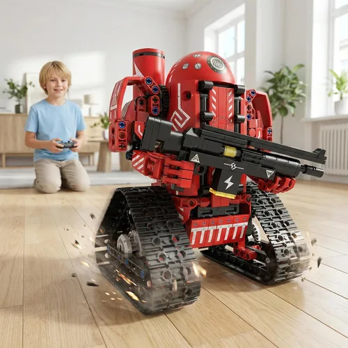 Vista 9 de Kit de robot STEM 5 en 1 para niños de 8 a 14 años 495 piezas de construcción de excavadora y robot Codificación de aplicaciones, robots a