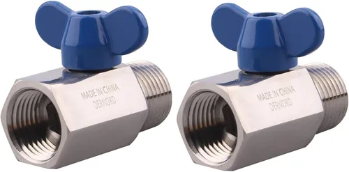 Vista 9 de DERNORD Válvula de bola de acero inoxidable Mini rosca NPT (1" hembra y macho)