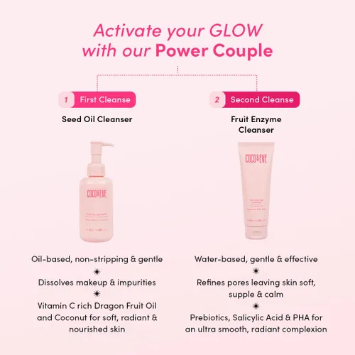 Vista 5 de Coco & Eve Limpiador enzimático de frutas. Limpiador suave a base de agua para tez radiante. Refina los poros, exfolia y humedece la piel. BHA