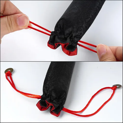 Vista 4 de Nydotd Paquete de 2 ventiladores plegables de mano grandes para fanáticos rave, tela de nailon plegable con funda de soporte para hombres y mujeres