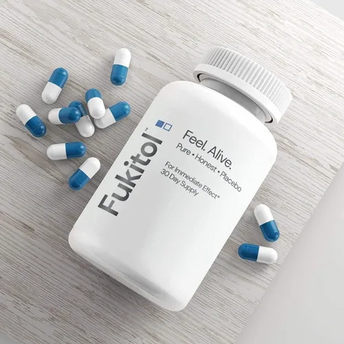 Vista 2 de Fukitol™ Pastillas placebo – El regalo de dejar ir – Divertido regalo de broma para aliviar el estrés (30 unidades) – Regalo único para cumpleaños