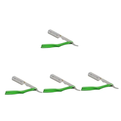 Vista 10 de Beavorty 2 unids mango ergonómico Barber Razor Blade Holder Barber Shop Blade Holder para el hogar Como se muestra en la imagen