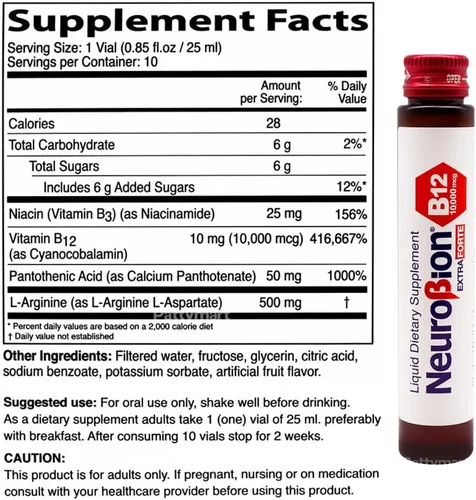 Vista 2 de Exceso Neurobion B12 Forte 10.000 mcg 10 Viales