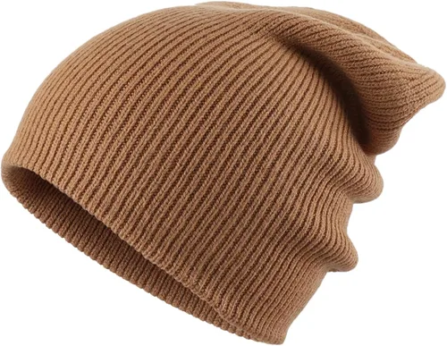 Vista 2 de Home Prefer Gorros de invierno para hombre, de punto grueso, gorro de punto grueso