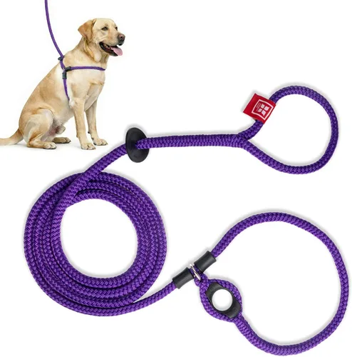 Vista 16 de Harness Lead Juego de arnés y correa para perro sin tirones, arnés antitirones para todas las razas y tamaños, diseño de cuerda acolchada de una
