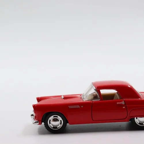 Vista 4 de KiNSMART - 1955 Ford Thunderbird Hard Top 5 "Escala 1:36 Modelo de Metal Coche Clásico (Rojo)