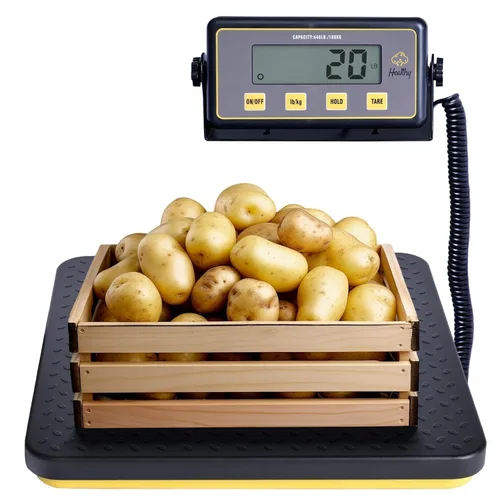 Vista 8 de Báscula de recepción digital de 150 libras con plataforma de aluminio antideslizante, báscula de alimentos de alta precisión