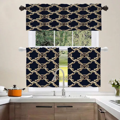 Vista 252 de Shrahala Orange Autumn Autumn Blackout Curtain Tiers, Fall Kitchen Valance Light Blocking Tier Drapes with Rod Pocket, 2 Pack 26 X 24 in