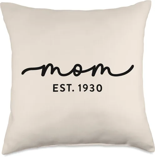 Vista 4 de Mom Est 1930 Custom Mom Personalized Mother’s Day Customized Throw Pillow