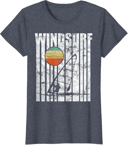 Vista 12 de Camiseta vintage de windsurf con regalo vintage de windsurf, Negro, S