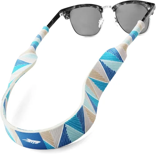 Vista 16 de Pilotfish Correa de neopreno para lentes de sol, retenedor de gafas de neopreno, cordón flotante seguro para lentes de sol con extremos Azteca