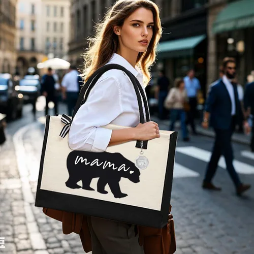 Vista 8 de Mothers Day Gifts for New Mom Pregnancy Gifts Tote Bags for Women Mommy Mama Tote Bag for Hospital Shopping Birthday