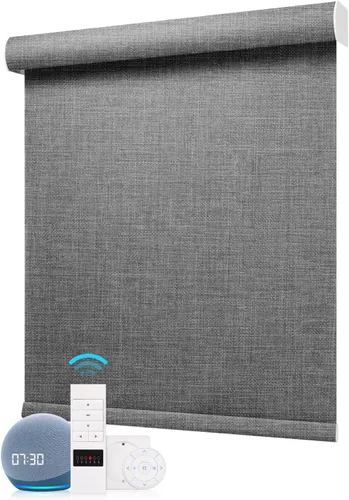 Vista 10 de ZSTARR Persianas motorizadas, persianas inteligentes opacas compatibles con batería recargable Alexa motor silencioso para hotel, sala de estar