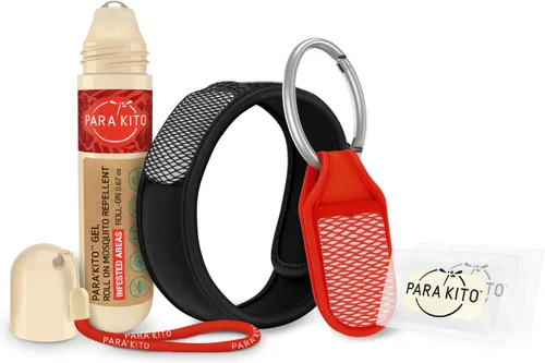 Vista 12 de PARA'KITO Paquete repelente de mosquitos – 1 roll-on 1 pulsera 1 clip (roll-on + azul + camuflaje)