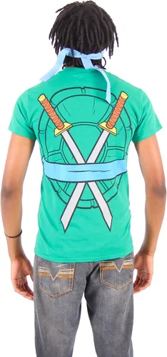 Vista 2 de Teenage Mutant Ninja Turtles, playera con antifaz de las Tortugas Ninja para hombre.