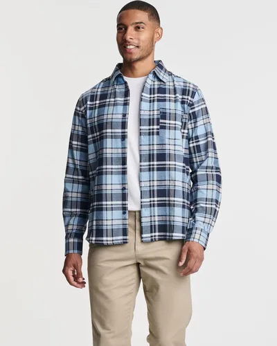 Vista 5 de Real Essentials Paquete de 3 Camisa de manga larga con botones de popelina y bolsillo para hombre (disponible en tallas grandes y altas)