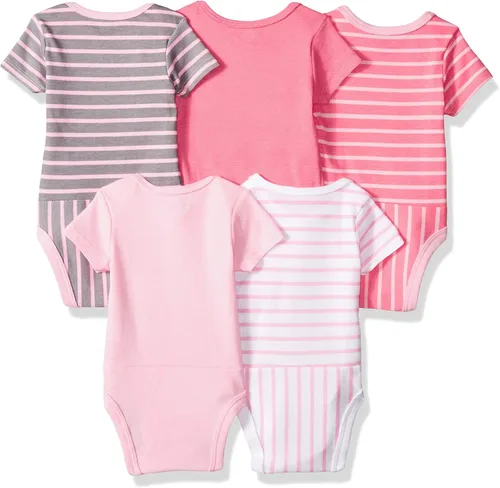 Vista 2 de Hanes - Bodis para bebés, Ultimate Flexy de manga corta, unisex, paquete de 5unidades