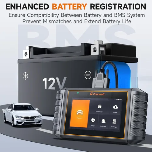 Vista 5 de FOXWELL NT710 Herramienta de escaneo apta para BMW, herramienta de diagnóstico de sistema completo con control bidireccional, todos los servicios