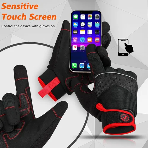 Vista 4 de MOREOK Guantes de trabajo de jardinería para hombres/mujeres [fortalece la protección de la palma] guantes protectores de utilidad guantes