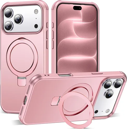 Vista 203 de SKYLMW - Funda compatible con iPhone 11 de 6.1 pulgadas, con soporte magnético invisible tipo anillo, funda translúcida de grado militar, compatible
