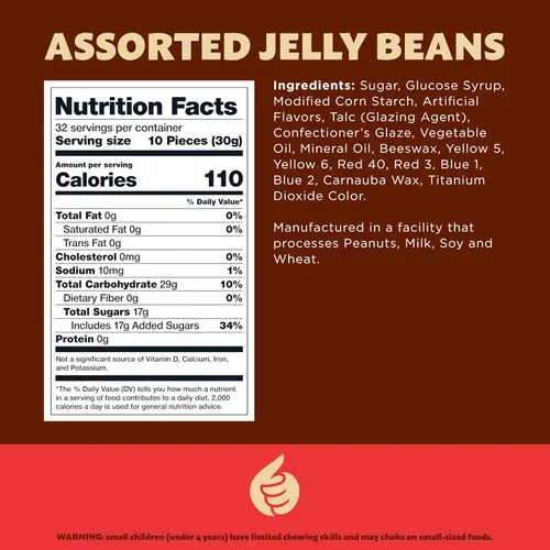 Vista 2 de Jelly Beans, caramelos masticables, sabores surtidos, bolsa de 2 libras