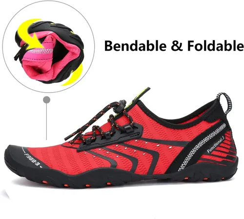 Vista 3 de Zapatos de agua para hombre y mujer, zapatos de agua descalzos, de secado rápido, para playa, natación, buceo, kayak, surf, deportes acuáticos