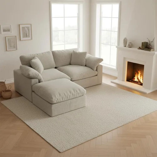Vista 59 de Sofá modular modular con asiento profundo extra cómodo, sofás modernos negros para sala de estar, apartamento, oficina, espacio pequeño