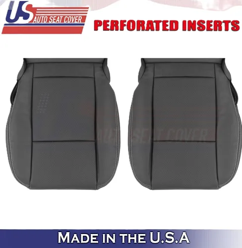 Vista 2 de U.S.AutoSeatCover 2014 2015 Compatible con Dodge Charger Driver & Passenger Bottom Fundas de asiento de cuero BLK