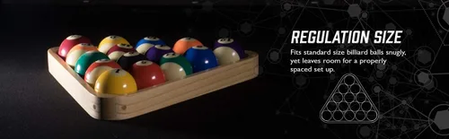 Vista 8 de Viper - Accesorio para mesa de billar/billar: estante de 8 bolas, triángulo de madera dura, sostiene bolas de tamaño estándar de 2-1/4