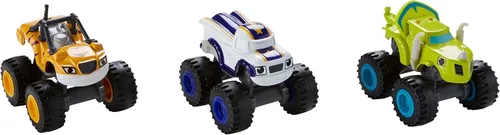 Vista 4 de Fisher-Price Nickelodeon Blaze & The Monster Machines, Pack de 3 Vehículos de Metal Fundido #2