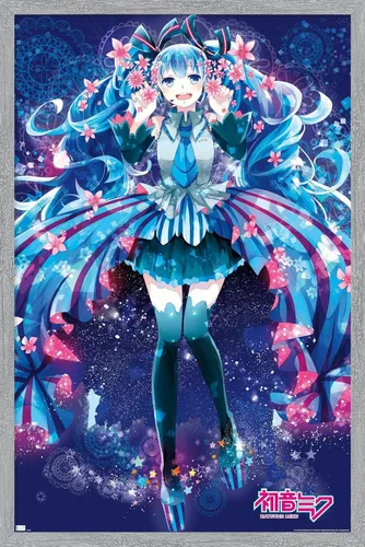 Vista 11 de Hatsune Miku - Póster de pared de flores, 34 pulgadas de largo x 22.4 pulgadas de ancho, versión premium sin marco