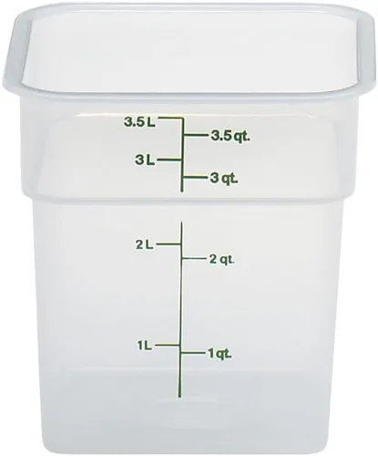 Vista 6 de Cambro Contenedor para almacenamiento de alimentos - Serie Clásica Cuadrada - 2 QT (cuartos) - Grado comercial para preparación de alimentos
