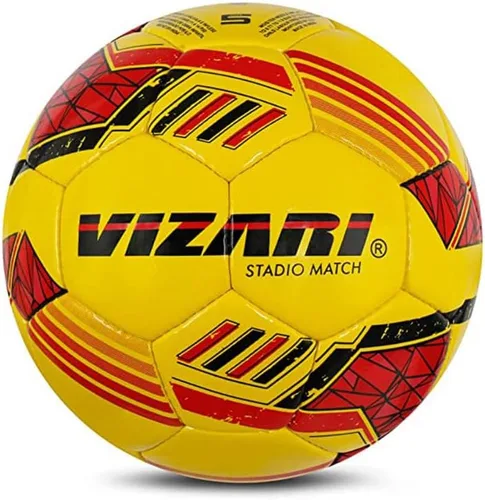 Vista 7 de Vizari Stadio Match NFHS - Balón de fútbol para sesiones de práctica y juegos oficiales, 32 paneles cosidos a mano, pelota de fútbol para niños