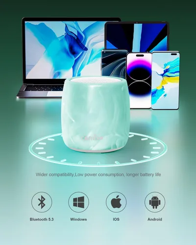 Vista 4 de Altavoz impermeable, pequeño altavoz Bluetooth con sonido estéreo y graves robustos, mini altavoces con llamada manos libres, IPX7 impermeable