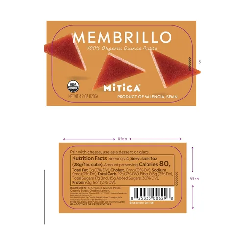 Vista 4 de Mitica, Membrillo orgánico, 4.23 onzas