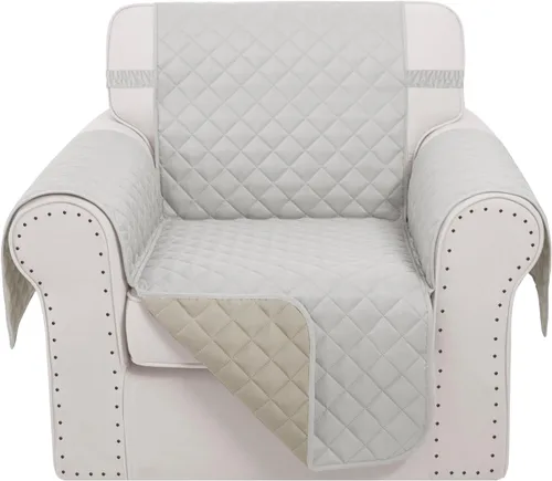 Vista 81 de Fundas para Silla Reclinable Reversibles Funda de Sofá para Mascotas Protector de Muebles Lazy Boy (Silla 23'', Beige/Beige)