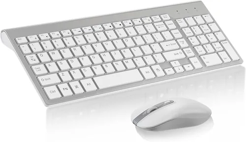 Vista 14 de Cimetech - Juego de teclado y mouse inalámbricos compacto de tamaño completo 2.4G, diseño ultradelgado y elegante para Windows, computadora