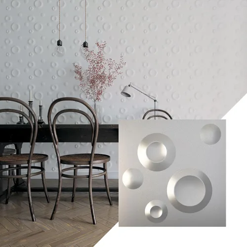 Vista 7 de Ekena Millwork WP12X12COWH Cole EnduraWall - Paneles decorativos de pared 3D de 11 7/8 pulgadas de ancho x 11 7/8 pulgadas de alto, color blanco