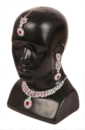 Vista 2 de Touchstone Indian Bollywood Bollywood Desire tradicional ilustre filigrana brillante diamantes de imitación aspecto encantador joyería de diseñador