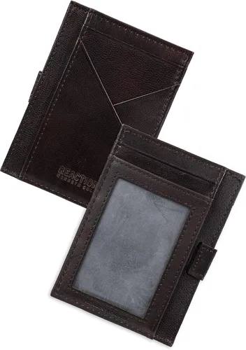 Vista 6 de Kenneth Cole REACTION - Cartera RFID para hombre, capacidad extra, marrón, talla única, Marrón
