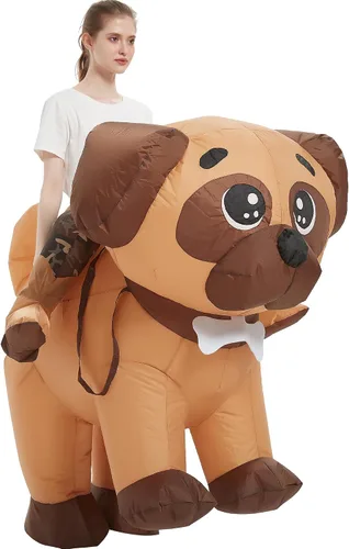 Vista 6 de Disfraces de fiesta inflables, disfraz inflable para adultos, disfraz inflable de perro, disfraces de Halloween para hombres y mujeres